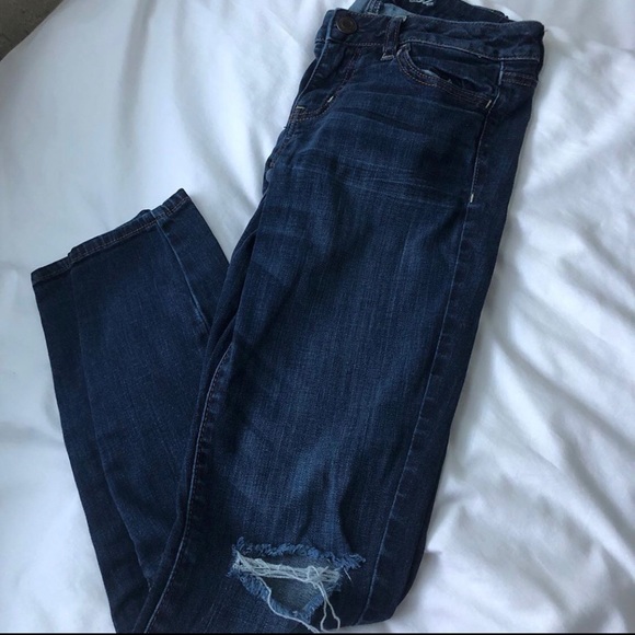 American eagle stretch ripped jegging jeans size 2 - Picture 2 of 5